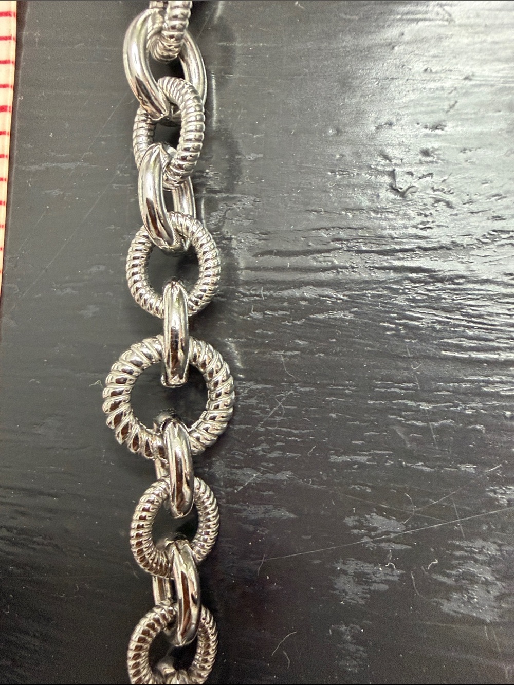 Judith Ripka Textured Silver Rope-Link Necklace with Toggle - Picture 5 of 5